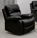 Faux Leather Recliner Sofas Bargainia Arm Chair Black