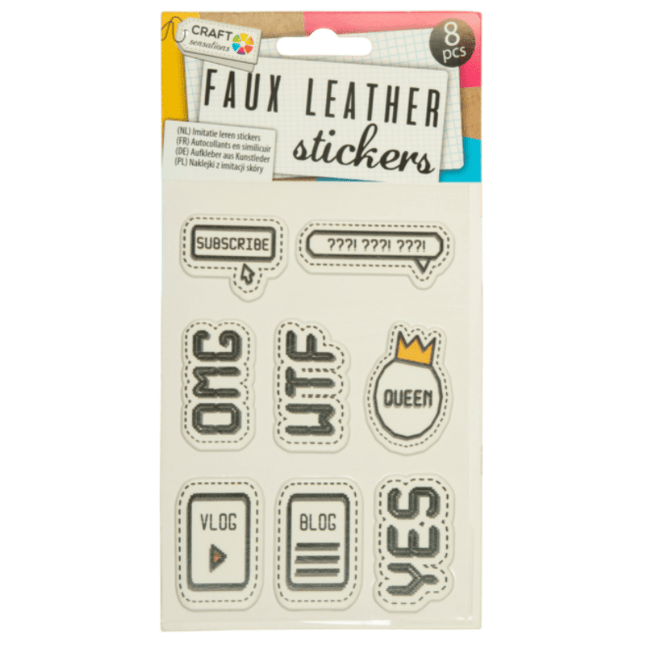 Faux Leather Stickers - Emoji 8719747590911 only5pounds-com