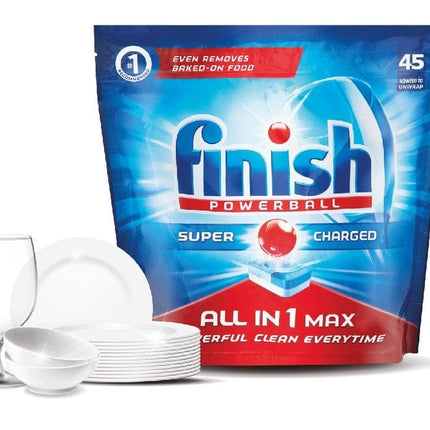 Finish All-In-1 Max Dishwasher Tablets - Lemon - 45 Tablets 3059946160955 only5pounds-com
