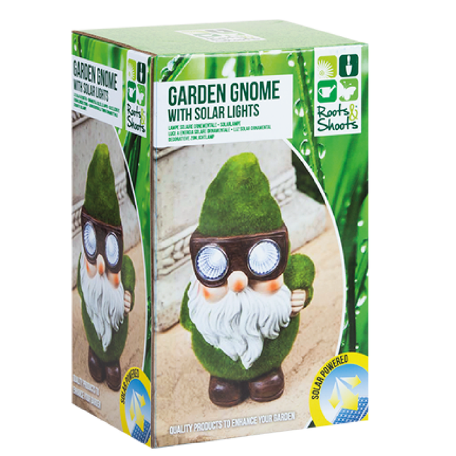 Flock Gnome With Solar Light Glasses 5050565441720 only5pounds-com