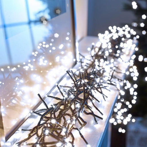 280 Christmas LED Cluster Chaser Lights - White-5056150226413-Bargainia.com