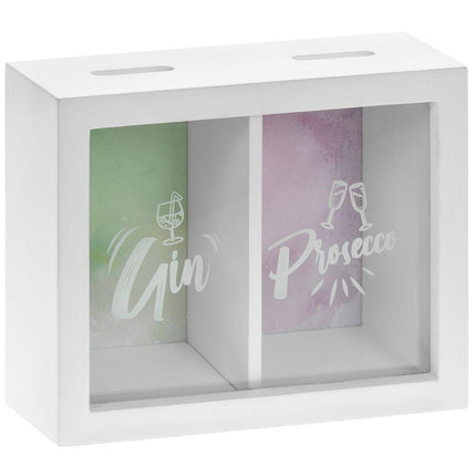 Gin and Prosecco Savings Money Box - 20 x 16 x 7cm 5010792434070 only5pounds-com