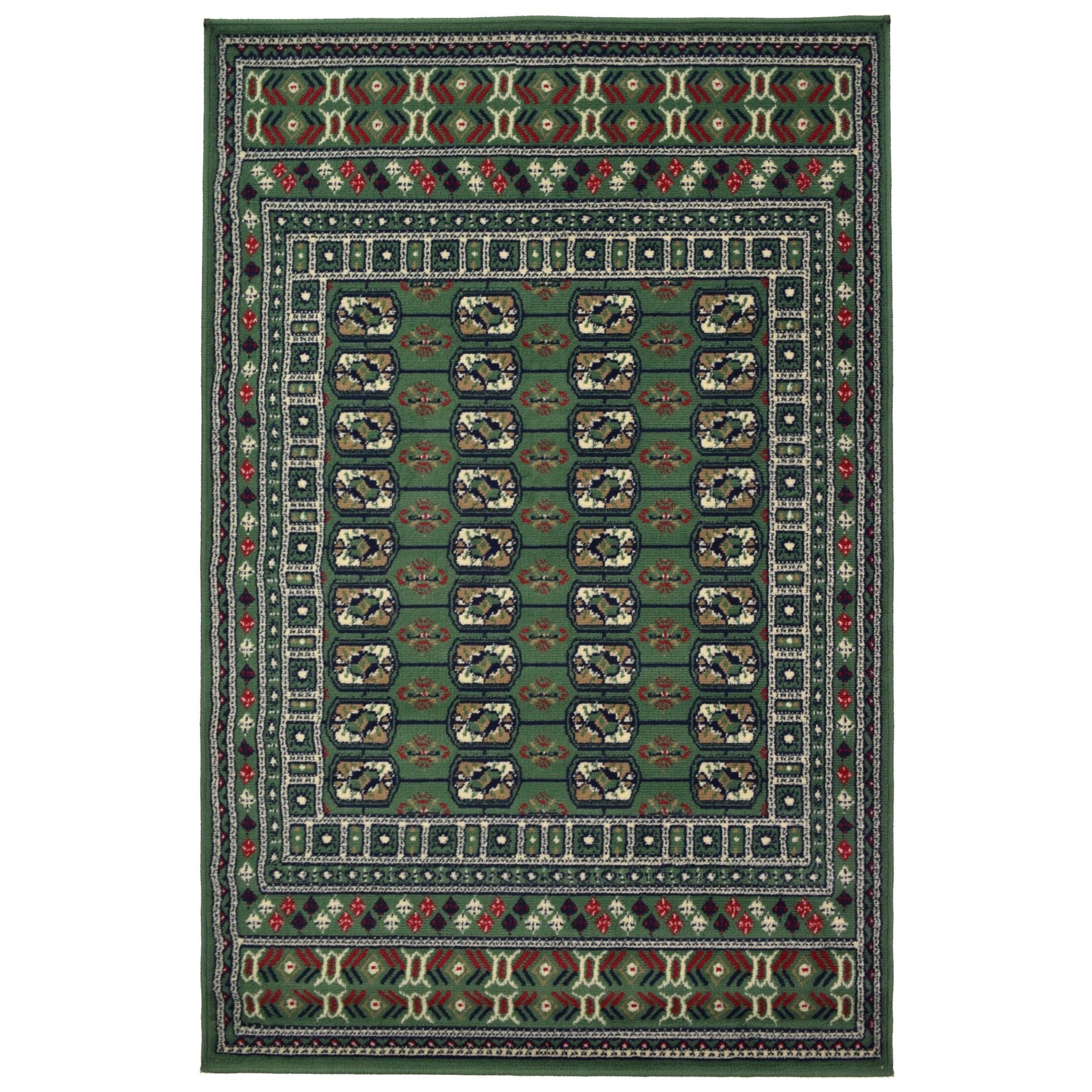 Green Traditional Bokhara Rug - Texas - Bargainia.com - 