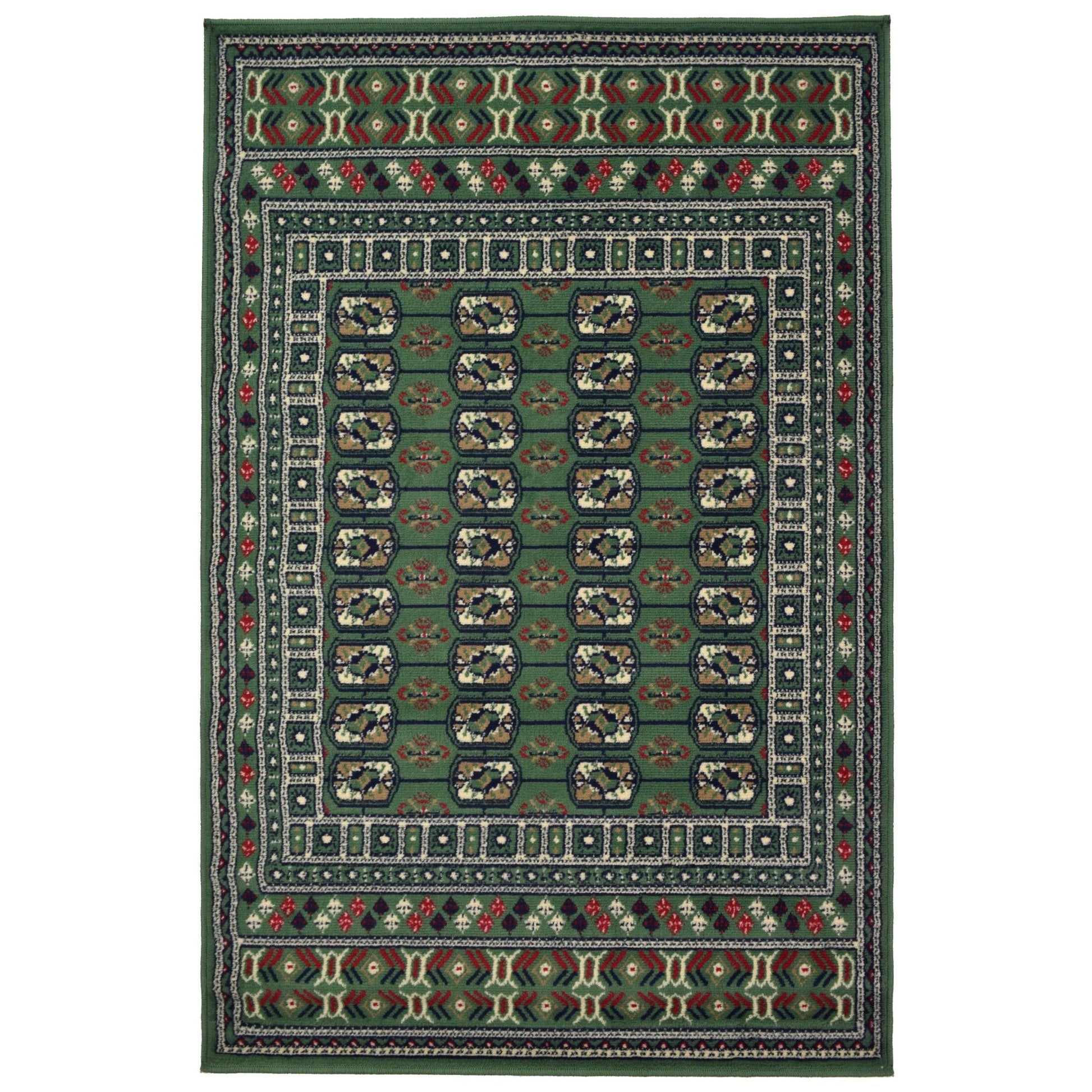 Green Traditional Bokhara Rug - Texas Green Traditional Bokhara Rug Clearance 270x370cm
