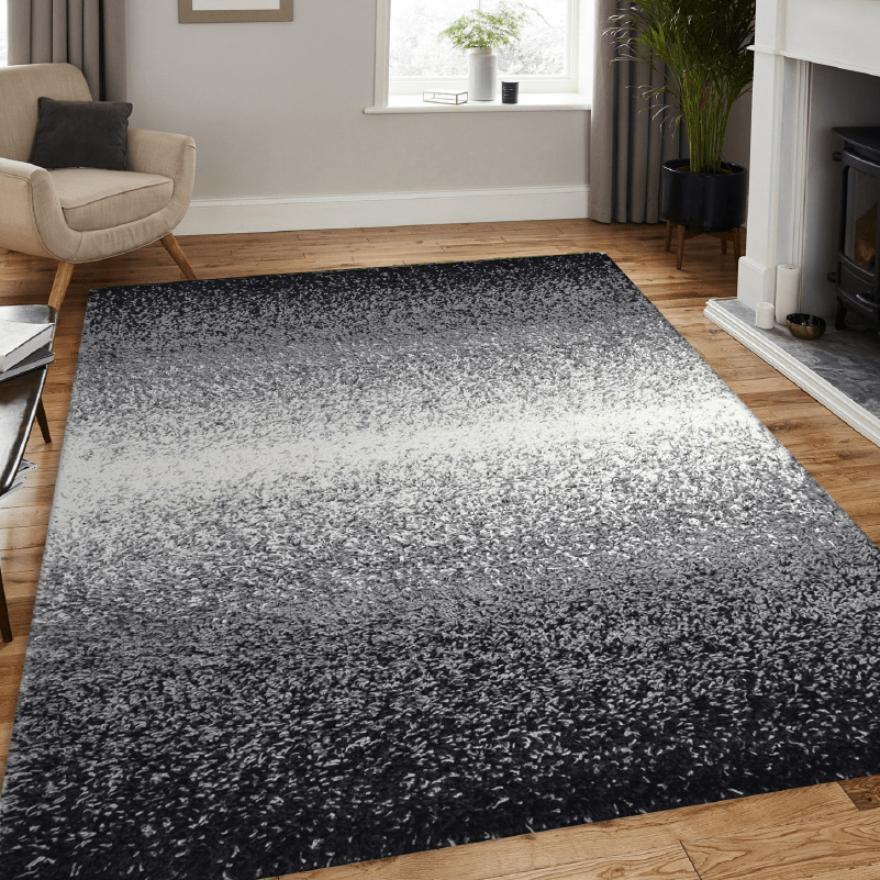 Grey Ombre Blend Thick Shaggy Rug - California - Bargainia.com - 