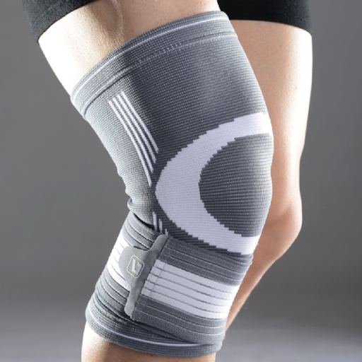 Grey Sports Knee Compression Support | L/XL | Liveup Sports-6951376182316-Bargainia.com