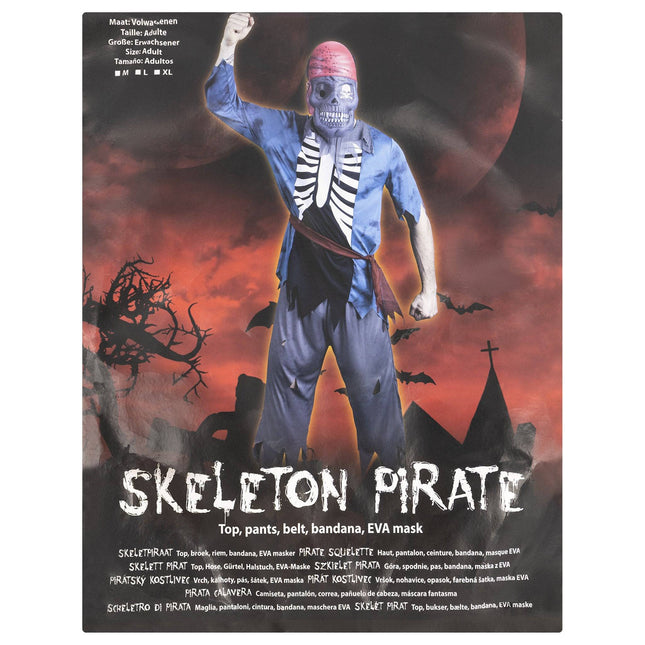 Halloween Costume - Men's - Skeleton Pirate - Medium 8718964023516 only5pounds-com