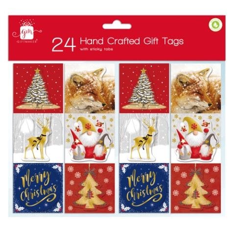 Hand Crafted Contemporary Christmas Gift Tags - Pack of 24 5012128577185 only5pounds-com