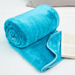 Hibernate Cosy Collection Soft Faux Mink Throw Thick Luxury Blanket - Teal - Bargainia.com - 