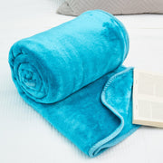 Hibernate Cosy Collection Soft Faux Mink Throw Thick Luxury Blanket - Teal Blankets Clearance