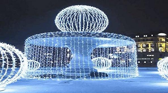 Indoor/Outdoor 8 Function LED Waterproof Fairy Lights with Green Cable (800 Lights - 60M Cable) - White Lights Lighting Bargainia