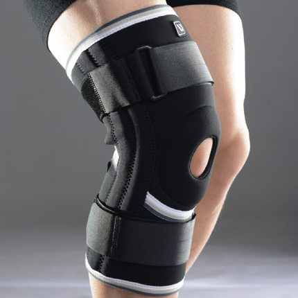 Black Neoprene Open Knee Compression Support | Liveup Sports-6951376182408-Bargainia.com