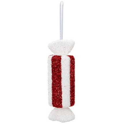 Large Glitter Candy Cane Sweet Christmas Bauble - 28cm - Assorted Designs 5050570000000 only5pounds-com