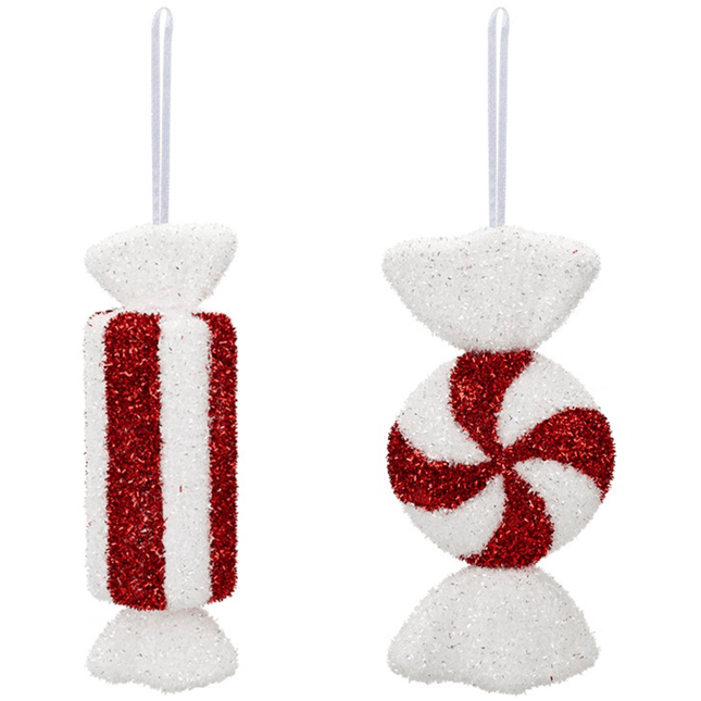 Large Glitter Candy Cane Sweet Christmas Bauble - 28cm - Assorted Designs 5050570000000 only5pounds-com