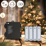 LED Berry Bulbs Battery Operated 8 Function (100 Lights) - Warm White Lights - Bargainia.com - 