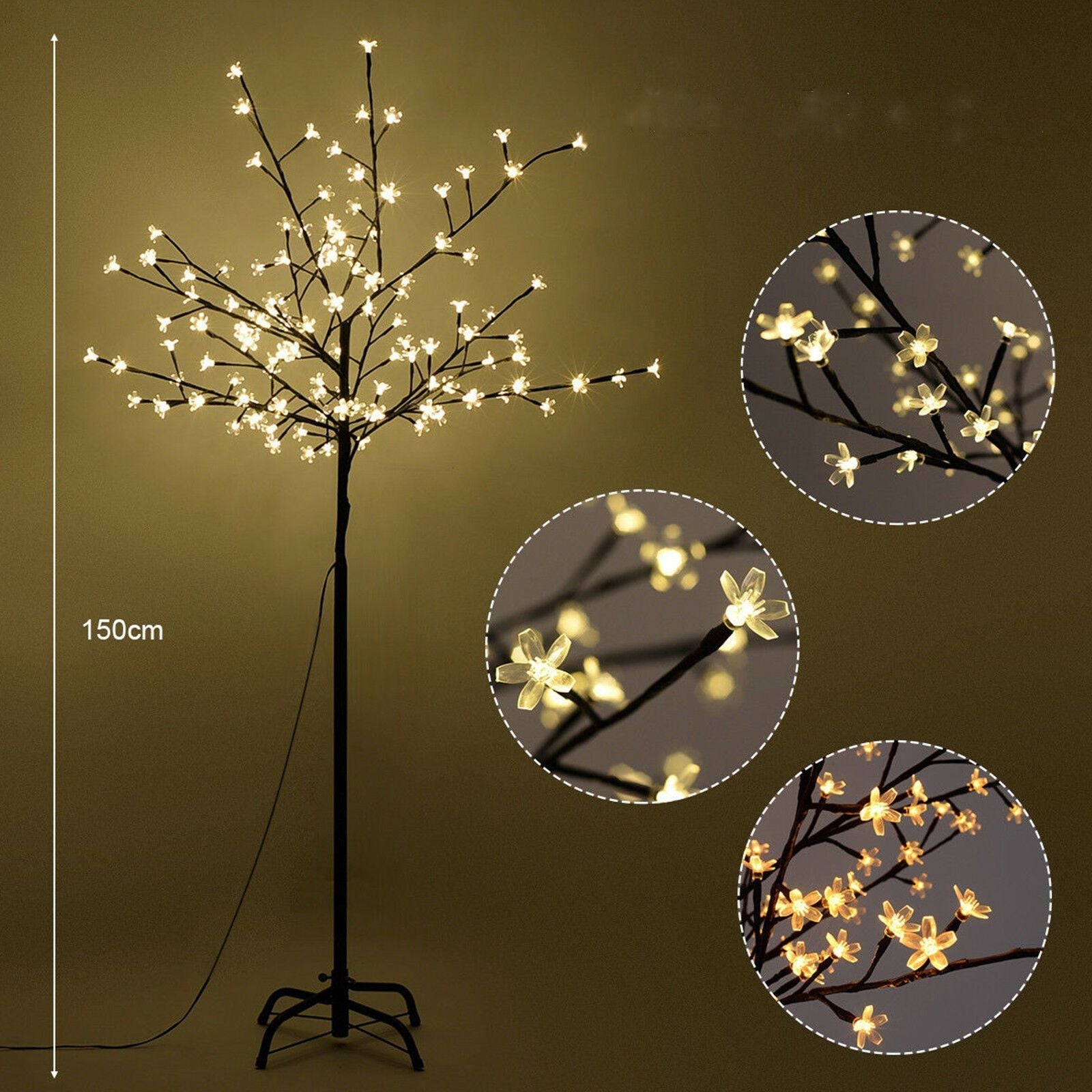 LED Cherry Blossom Tree 2.5M 500 LEDs - Warm White - Bargainia.com - 