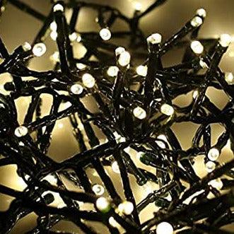 LED Fairy Lights Indoor Battery Operated 8 Function with Green Cable (400 Lights ) - Warm White Lights - Bargainia.com - 