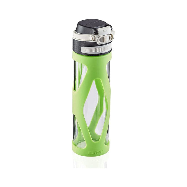 Leifheit Glass Water Bottle with Flip Lid - Kiwi Green - 600ml 4006501032607 bargainia.com-com