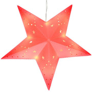 Light - Up Hanging Paper Star - Red - 30cm - Bargainia.com - 5420046524325 - STAN-59165