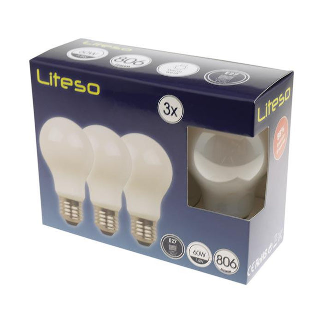E27 LED Lightbulbs - 2700K - 7.5W/60W - Pack of 3-4260644160171-Bargainia.com