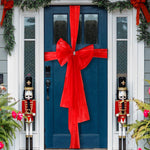 Luxury DIY Door Bow With Diamante wrap - Red - Bargainia.com - 