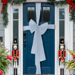Luxury DIY Door Bow With Diamante Wrap - Silver - Bargainia.com - 