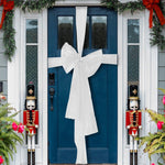 Luxury DIY Door Bow With Diamante wrap - White - Bargainia.com - 