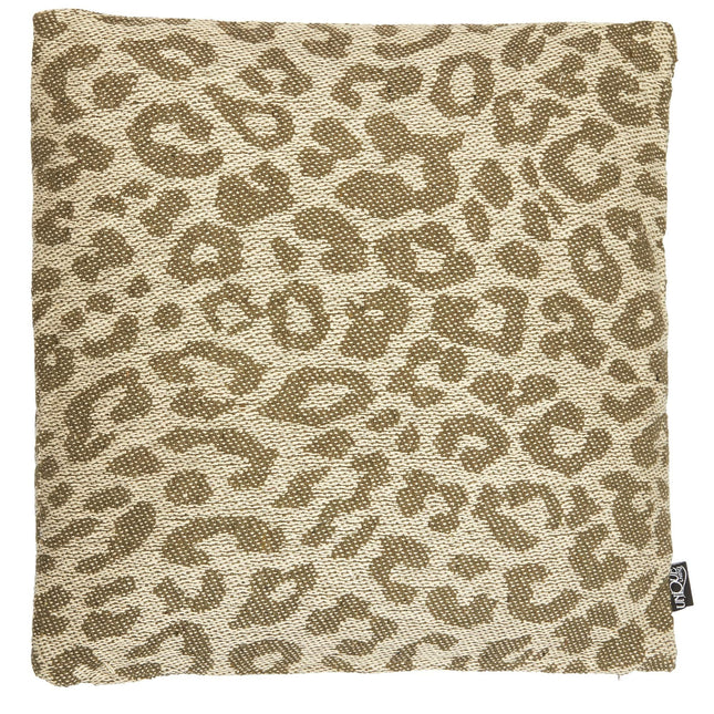 Mayfly Green Leopard Print Cushion - 45 x 45cm-8714503324687-Bargainia.com