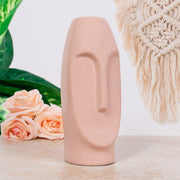 Minimalistic Ceramic Face Vase - 23cm Vases Clearance Nude