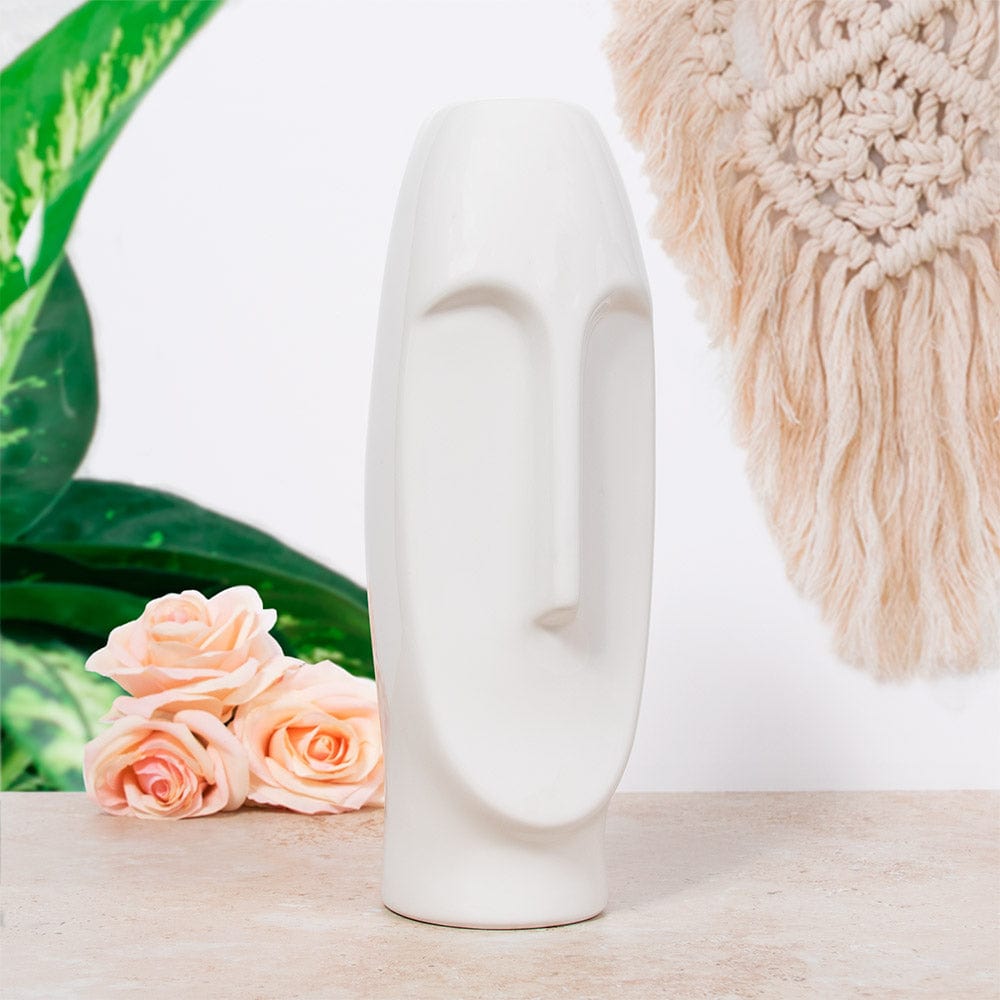 Minimalistic Ceramic Face Vase - 30cm - Bargainia.com - 