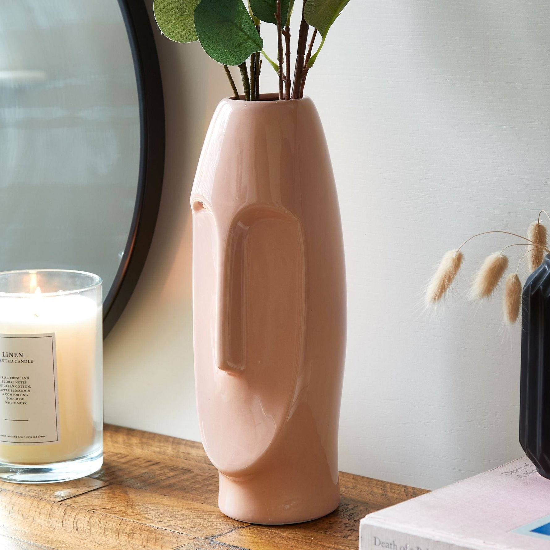 Minimalistic Ceramic Face Vase - 30cm - Bargainia.com - 