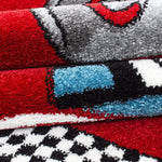 Racing Car Rug Red - Kids Rugs Rug Masters