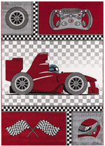 Racing Car Rug Red - Kids Rugs Rug Masters