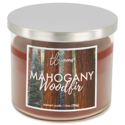 Mahogany Woodfire Candle In A Decorative Jar -14oz-665098543817-Bargainia.com