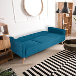 Narvik Sofa Bed 3 Seater Click Clack - Blue - Bargainia.com - 
