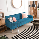 Narvik Sofa Bed 3 Seater Click Clack - Blue - Bargainia.com - 
