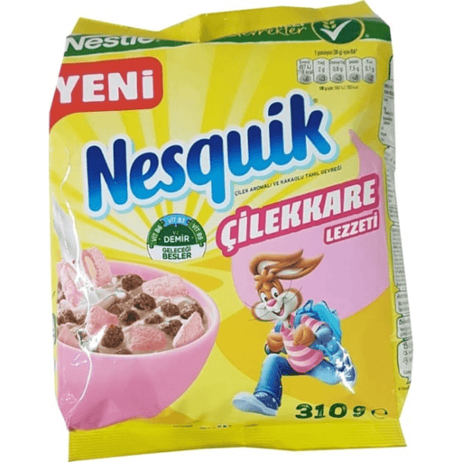 Nestle Nesquik Strawberry Square Cereal - 310g 8690632242743 Bargainia