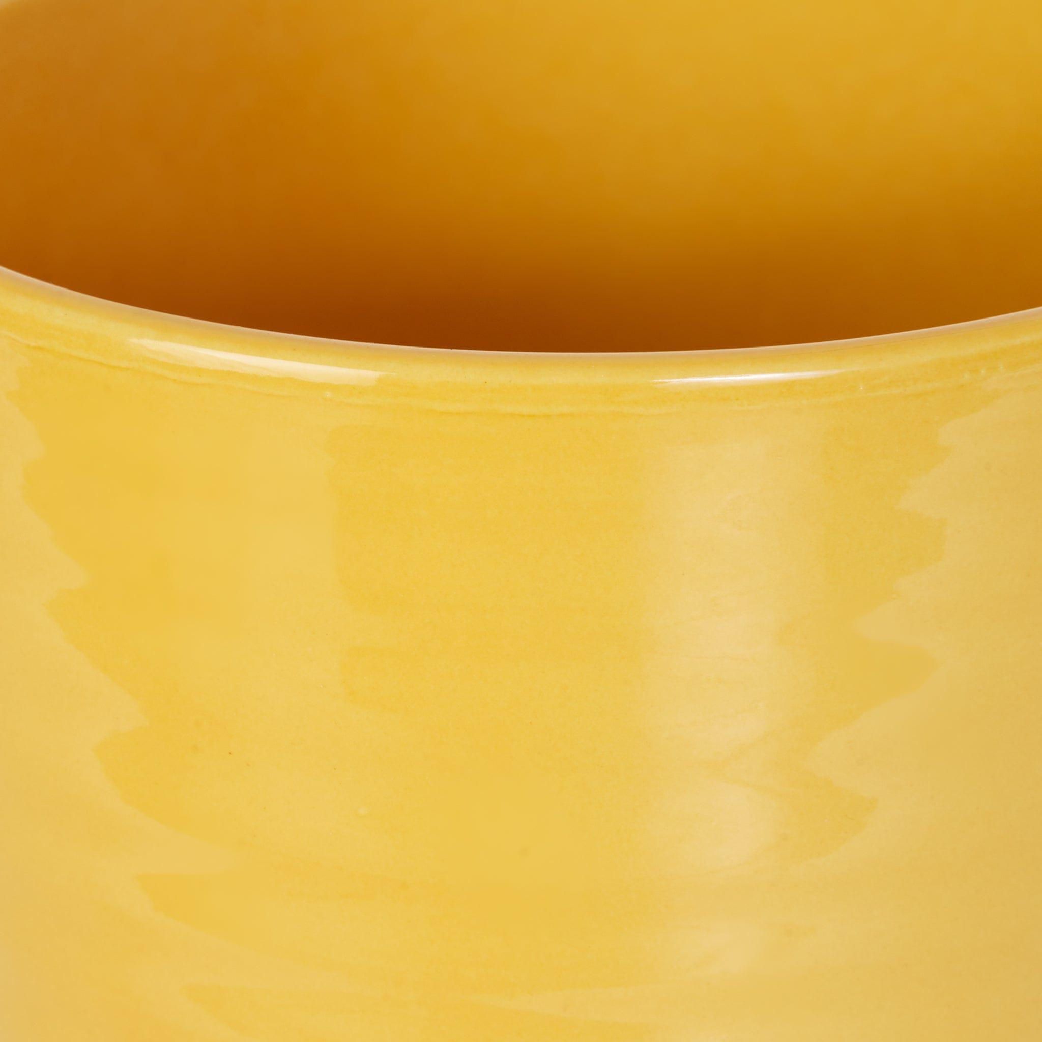 Ocher Yellow Verona Vase - 20cm Vases Clearance