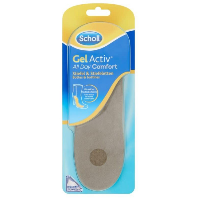 Scholl Gel Activ Brown Cushioning Boot Insoles-4002448116516-Bargainia.com