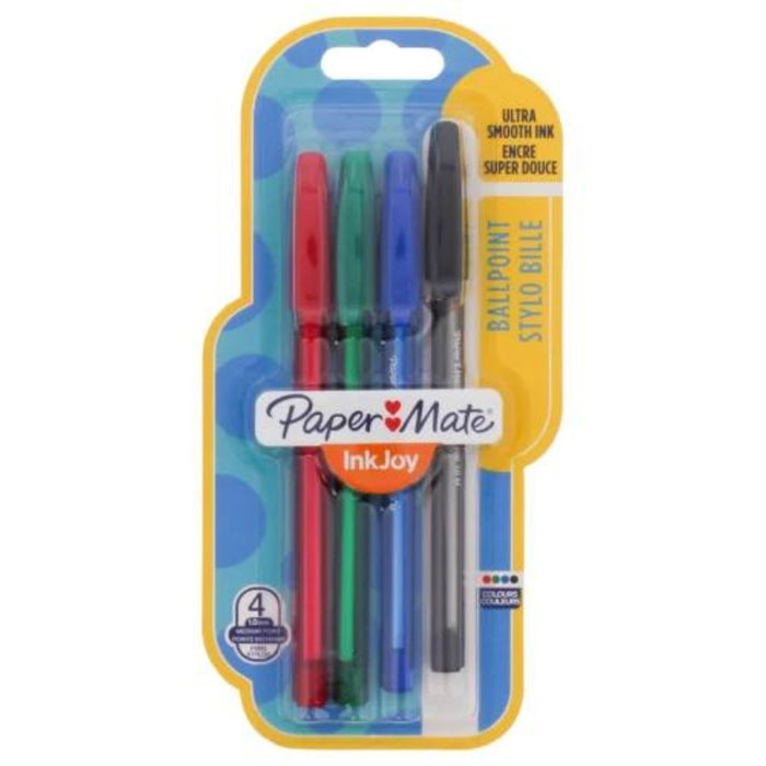 Papermate Inkjoy Ballpoint Pens - Assorted - 4pk 3501179567181 only5pounds-com