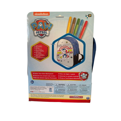 Paw Patrol DIY Colour Blue Backpack For Kids-55350061263-Bargainia.com