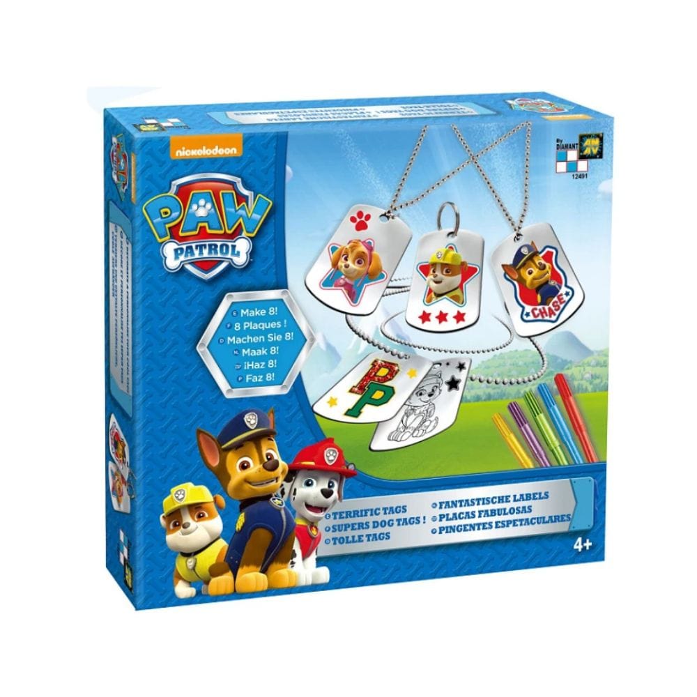 Paw Patrol Terrific Pendant Tags - 8pk Arts & Crafts Clearance