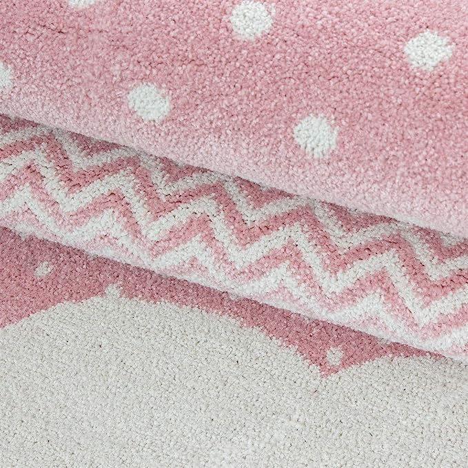 Pink and Grey Clouds Kids Rug - Bambi Rugs Rug Masters