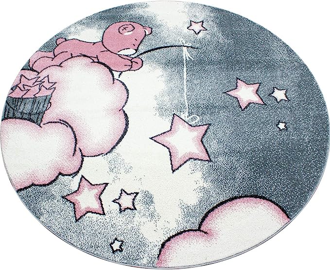 Pink Baby Bear Stars Rug - Kids - Bargainia.com - 