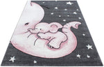 Pink Baby Elephant and Stars Rug - Kids - Bargainia.com - 