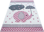 Pink Baby Elephant Hearts Rug - Kids - Bargainia.com - 
