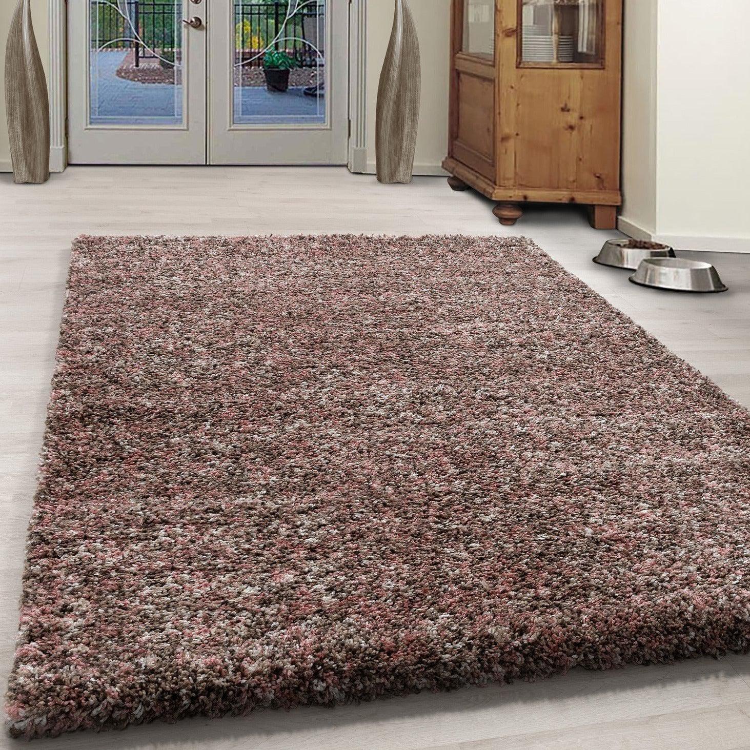 Pink & Brown Blend Shaggy Rug - Enjoy - Bargainia.com - 