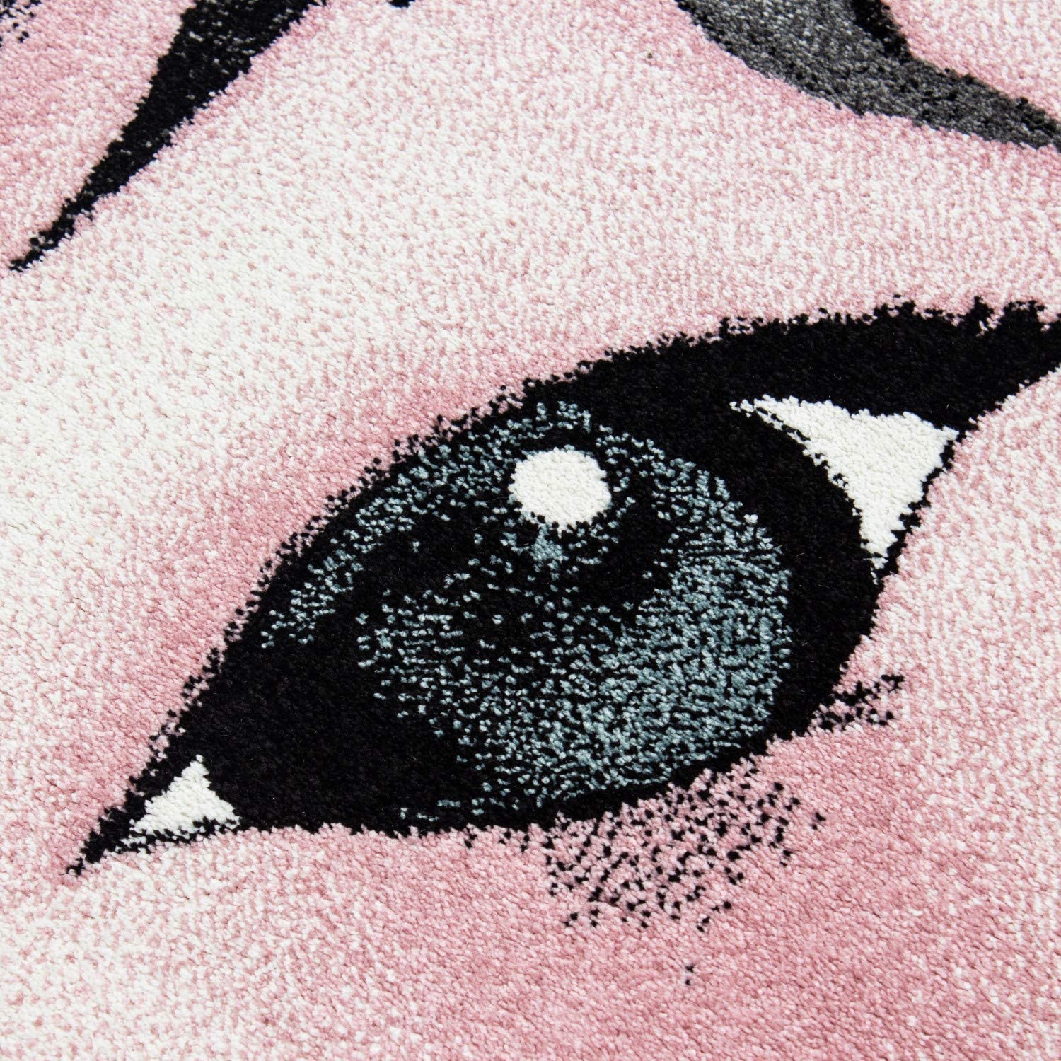 Pink & Grey Polkadots Unicorn Rug - Kids Rugs Rug Masters