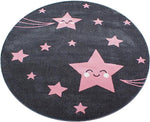 Pink & Grey Stars Rug - Kids - Bargainia.com - 