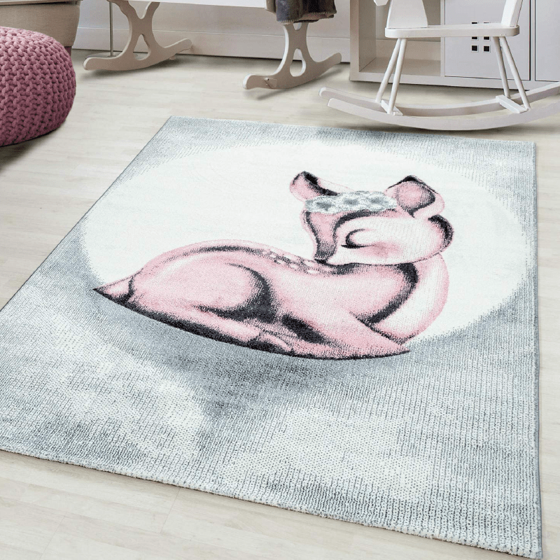 Pink Sleeping Fawn Kids Rug - Bambi Rugs Rug Masters